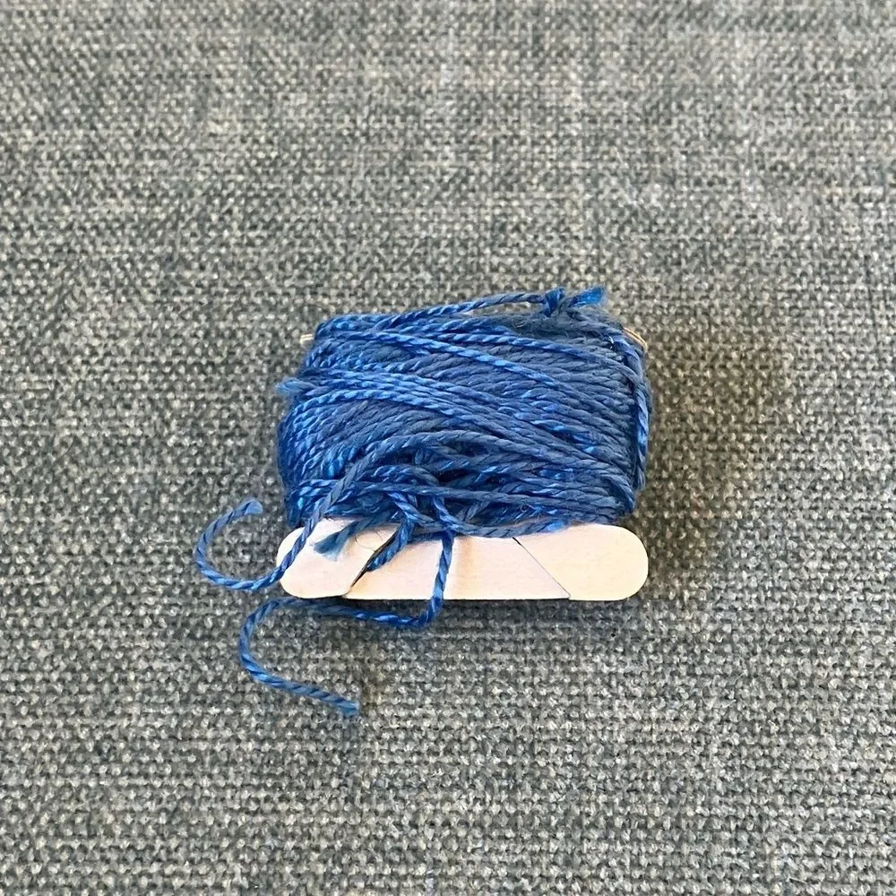 Blue Needlepoint Thread Yarn
